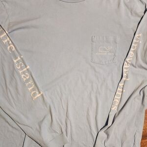Vineyard Vines Men's Blue Long Sleeve Shirt